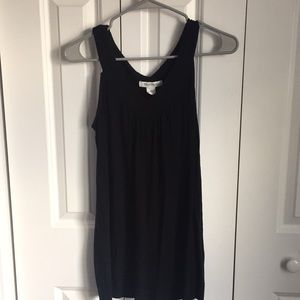 V Neck Black Tank